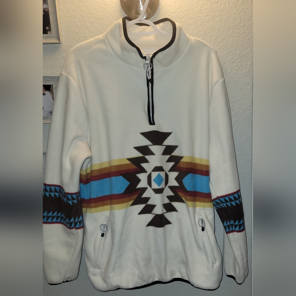 Pacsun Aztec Men's Half‎ Zip Pullover Sweater Sz Large